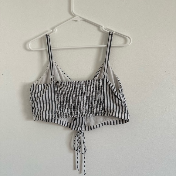 LUSH Striped Lace-Up Crop Top - Picture 6 of 7